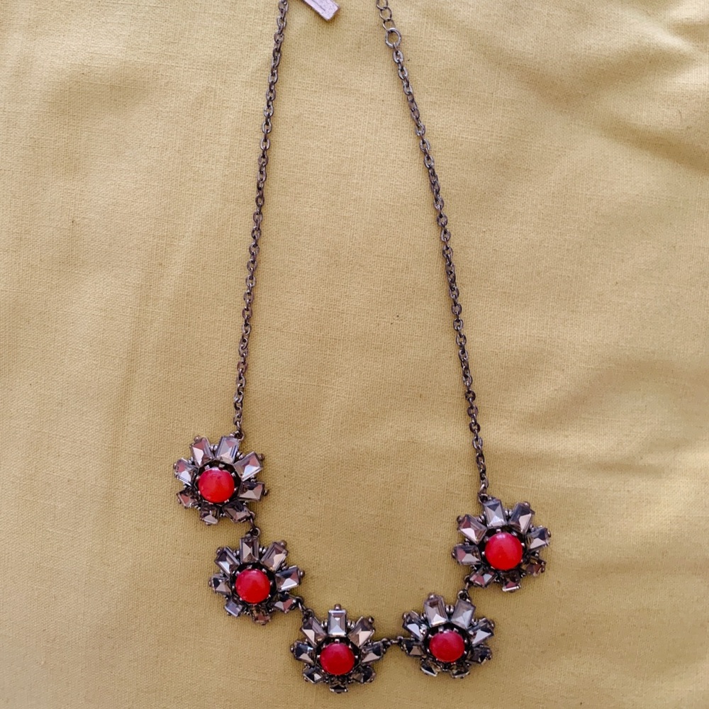 Coral flower necklace